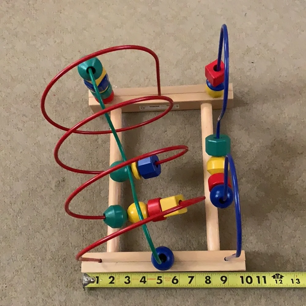 IKEA TOY ABACUS MULTICOLOR LEARNING SHAPES STAND ALONE SMART COUNT MOTOR SKILLS